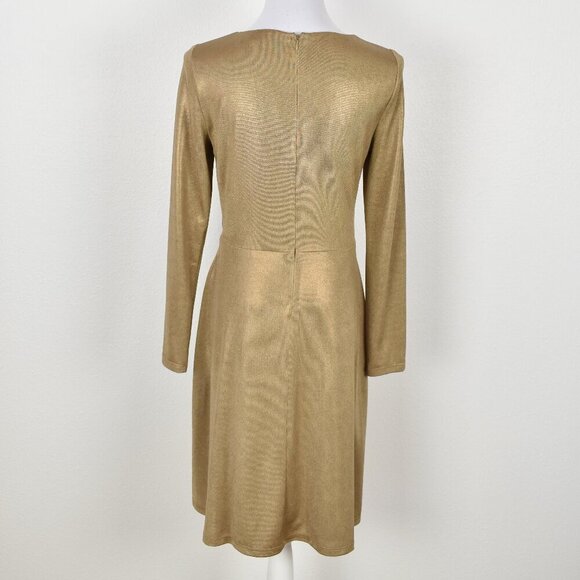 Lauren Ralph Lauren Black Label Foil Printed Jersey-glend Dress - 6 - Picture 7 of 11
